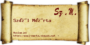 Szél Márta névjegykártya