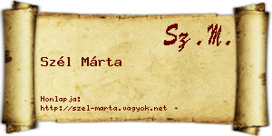 Szél Márta névjegykártya