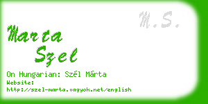 marta szel business card
