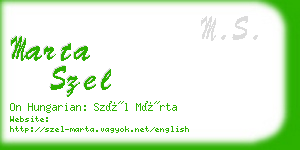 marta szel business card